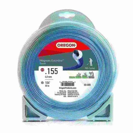 OREGON Magnum Gatorline Round Trimmer Line, .155" by 107', 1Lb Donut 22-355